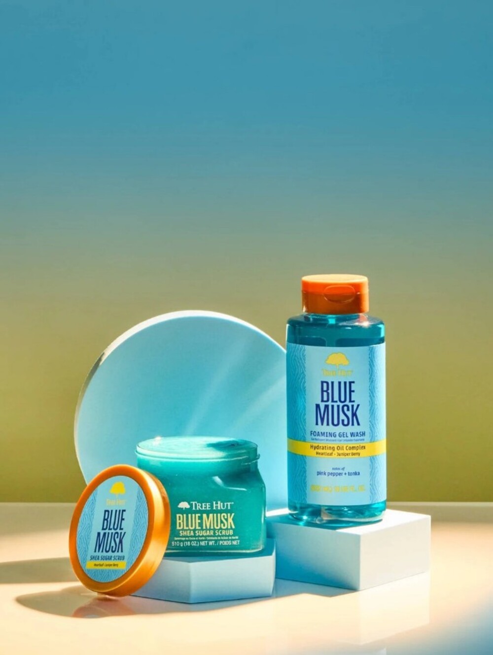 Tree Hut Blue Musk Shea Sugar Scrub & Foaming Gel Wash